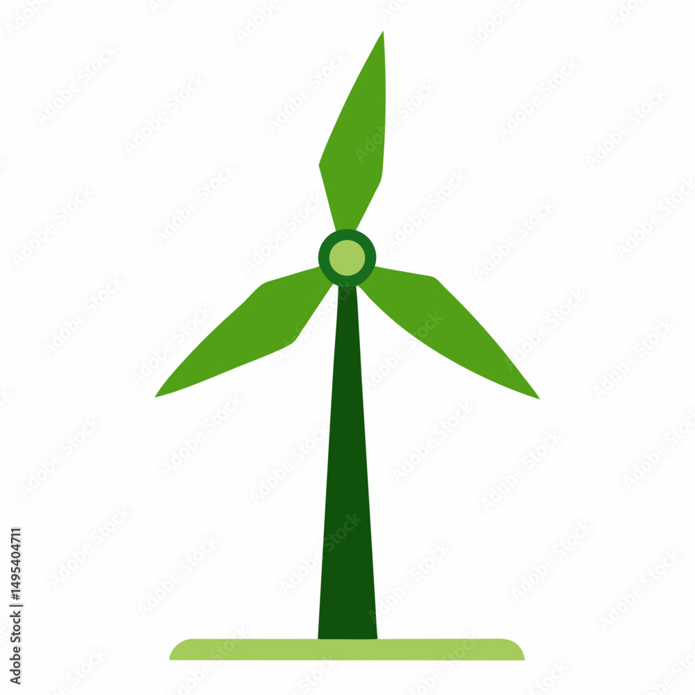 wind turbine isolated on white