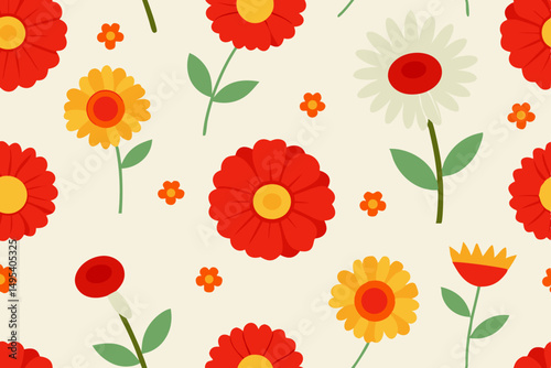 seamless pattern with flowers