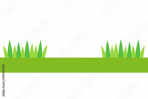 green grass on white