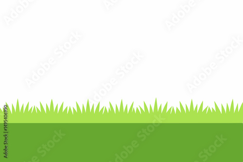 green grass isolated on white