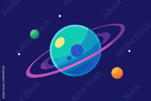 illustration of a solar system