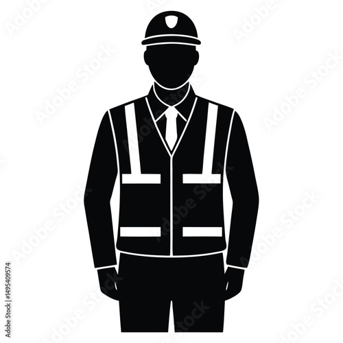 security guard element isolated security guard on white background