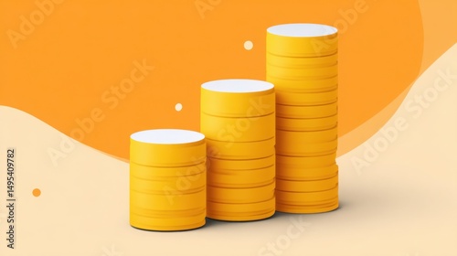 Stacks of coins symbolizing rhythm-aligned returns in smart yield frequency investment concept