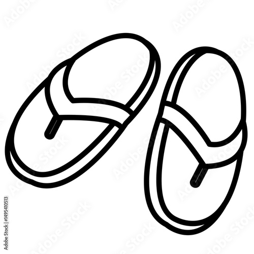 simple purple flip-flops illustration