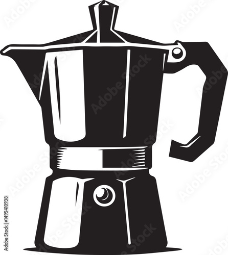 black coffee maker logo silhouette vector, coffee maker vector illustration