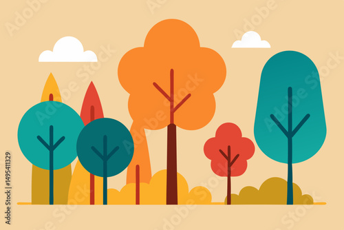 autumn trees in the park