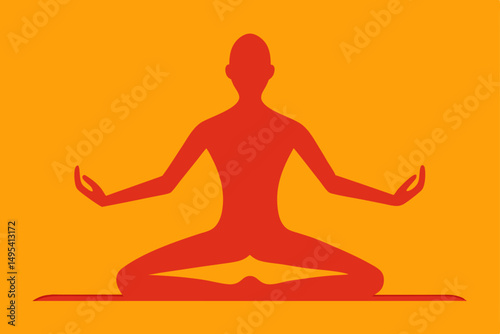 silhouette of a woman in yoga position