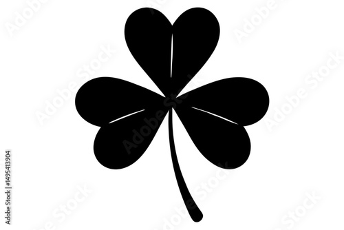 four leaf clover isolated on white