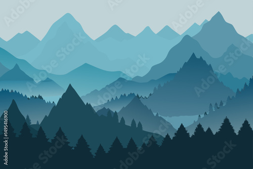 mountain landscape with mountains