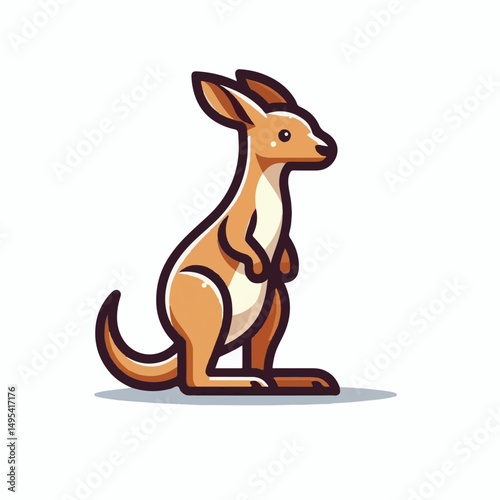 australia, kangaroo, animal, australian, wildlife, mammal, nature, marsupial, cute, wild, pouch, baby, brown, joey, illustration, aussie, fauna, wallaby, vector, wilderness, outback, native, isolated,
