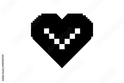 pixel heart with arrow