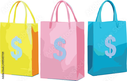 Colorful paper sale shopping bags for your retail business