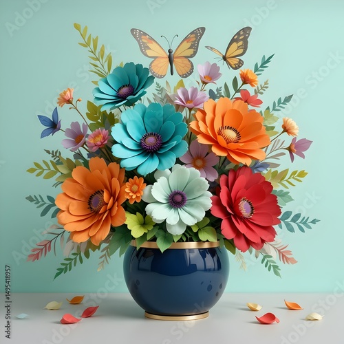 3D beautiful Flowers