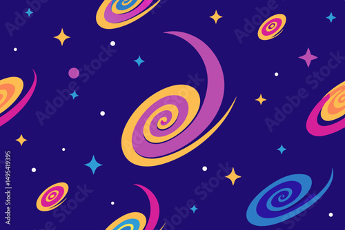 seamless pattern with planets