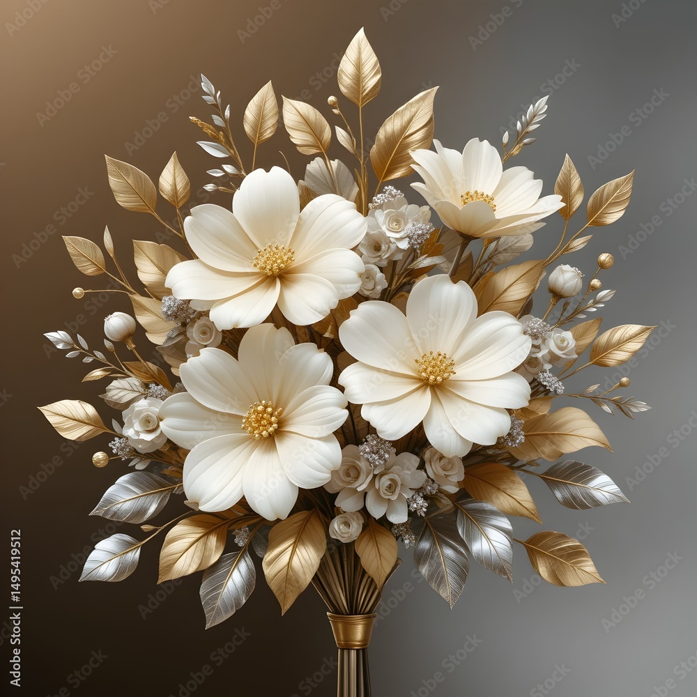 Fototapeta premium 3D beautiful Flowers