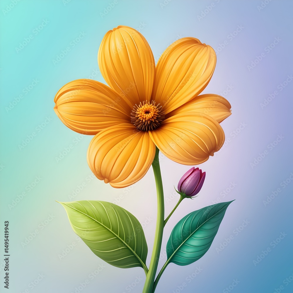 Fototapeta premium 3D beautiful Flowers