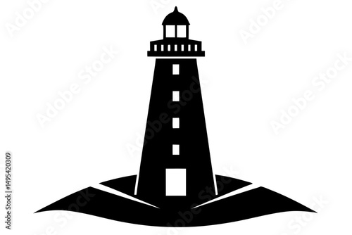 lighthouse silhouette vector