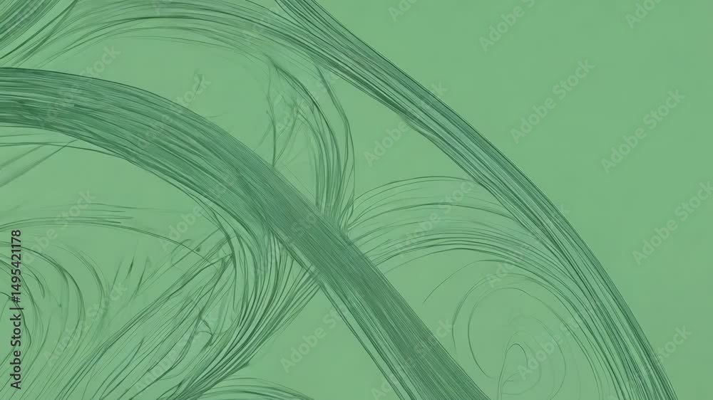 Abstract green background with flowing lines and wave patterns, a digital illustration for modern web and nature-inspired designs