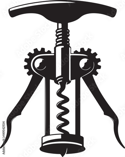 corkscrew silhouette vector,wine bottle opener
