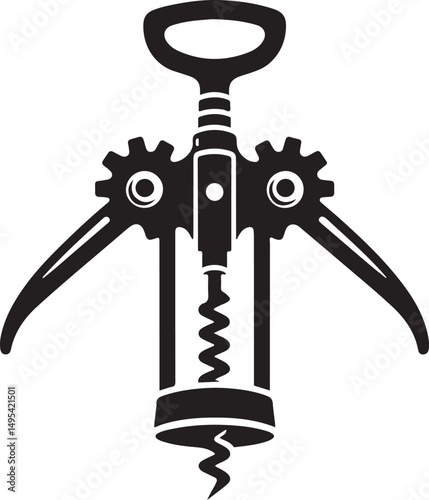 corkscrew silhouette vector,wine bottle opener

