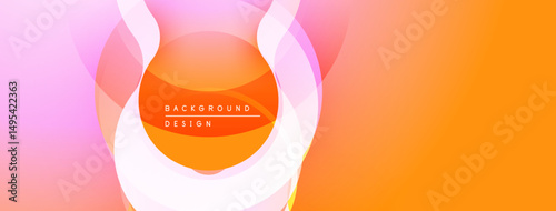 Abstract orange design. Concentric circles create dynamic visual effect. Gradient colors blend smoothly, offering modern aesthetic.