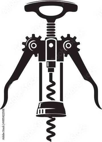 corkscrew silhouette vector,wine bottle opener
