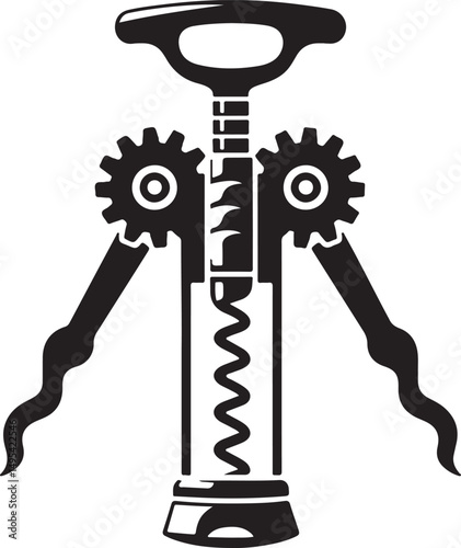 corkscrew silhouette vector,wine bottle opener
