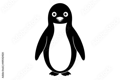penguin on white background