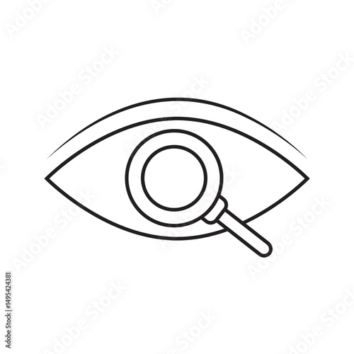 Search Icon vector illustration, magnifying glass symbol, search icon clip art , zoom in and zoom out symbol, Magnifying glass sign isolated