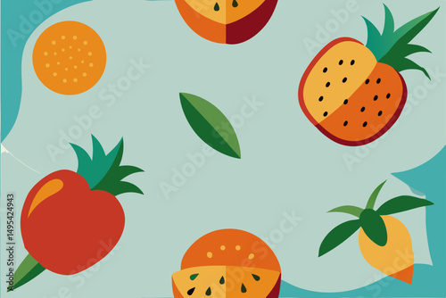 seamless pattern with strawberries