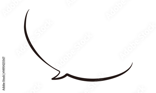 手書き風太さ変動ベクター単体吹き出し09