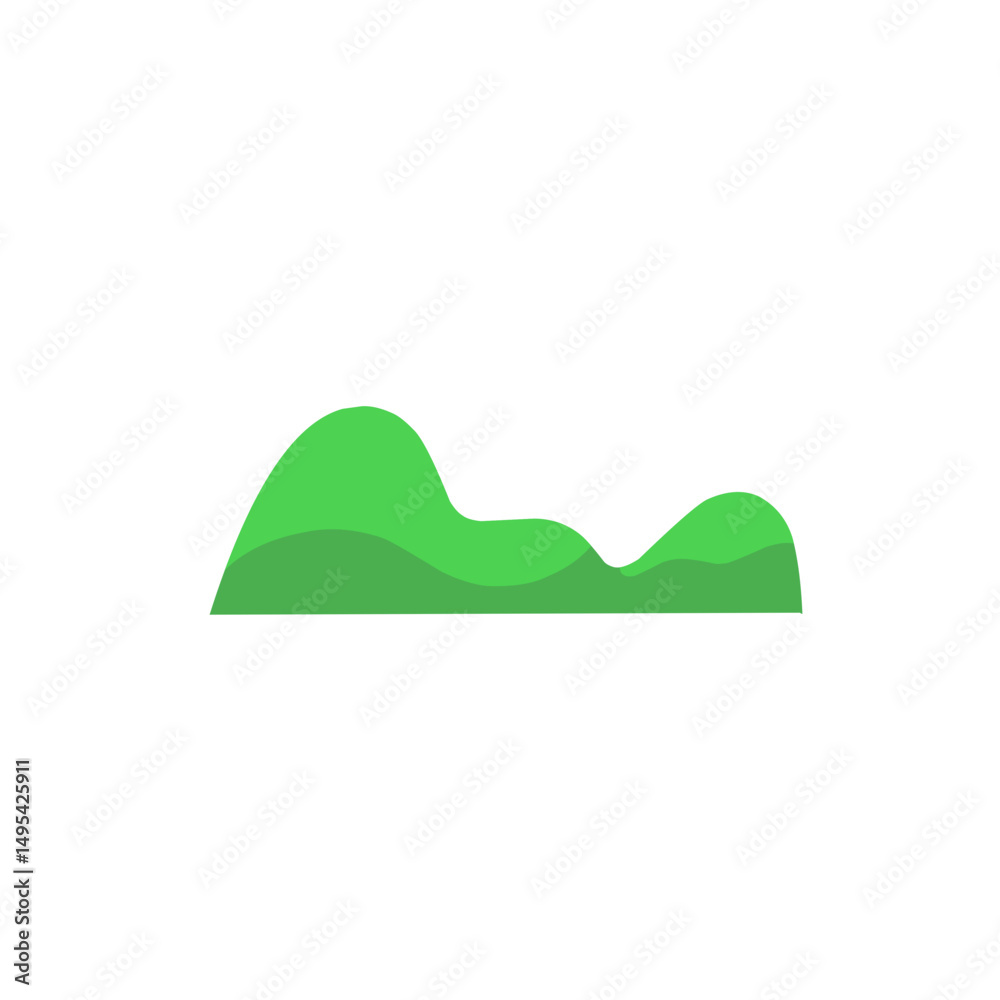 Obraz premium cartoon mountain hills