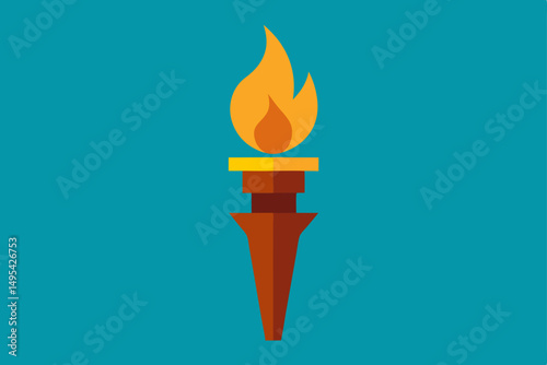 burning match vector illustration