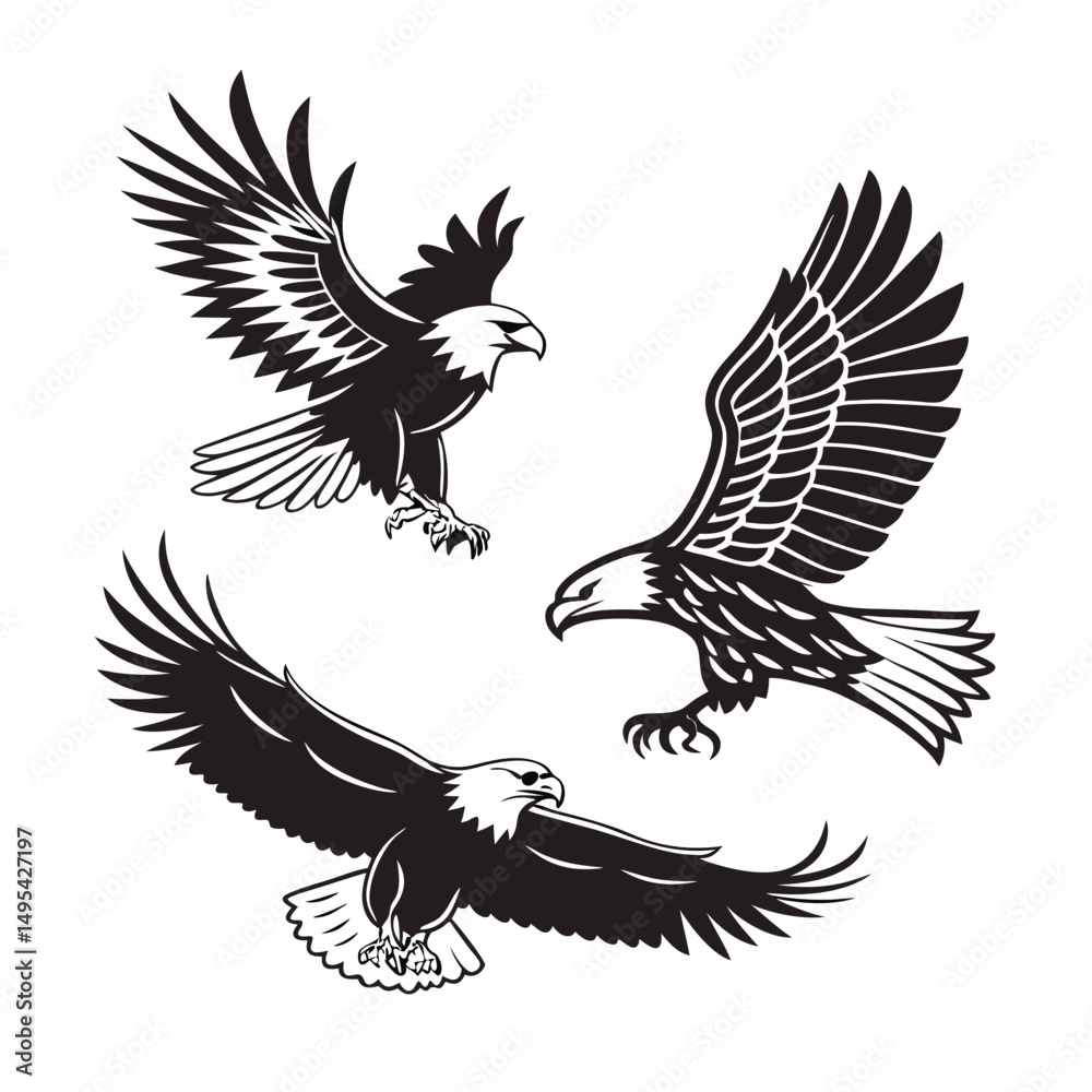 Obraz premium Egal black and white vector