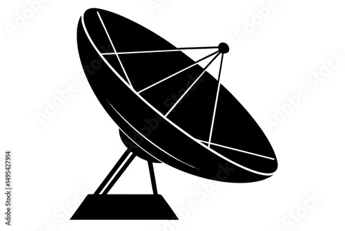 satellite dish on blue sky background