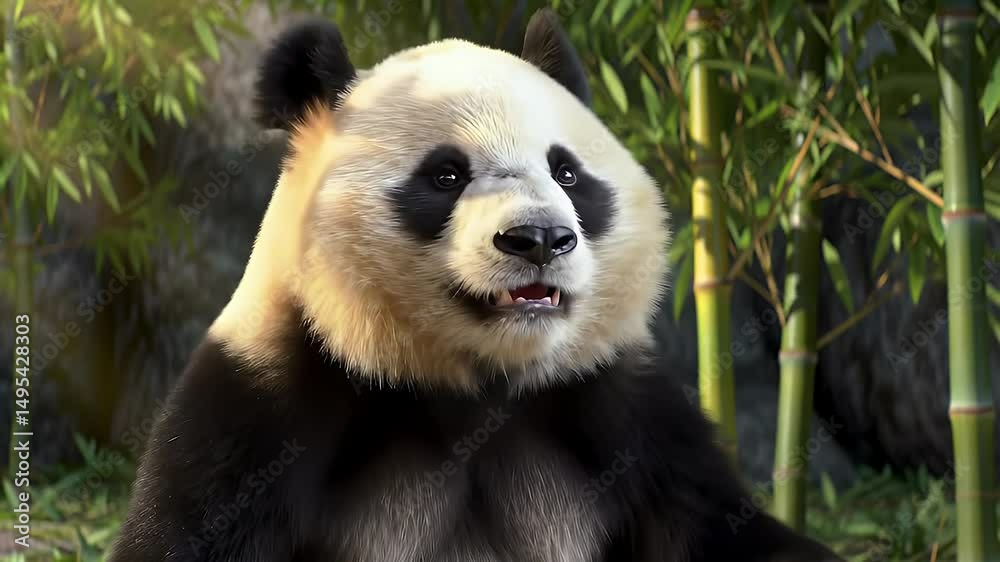 Panda in bamboo forest (2) Panda in bamboo forest (2)