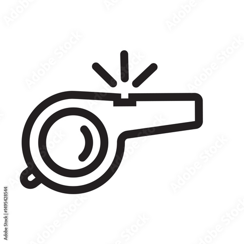 whistle icon vector illustration logo design