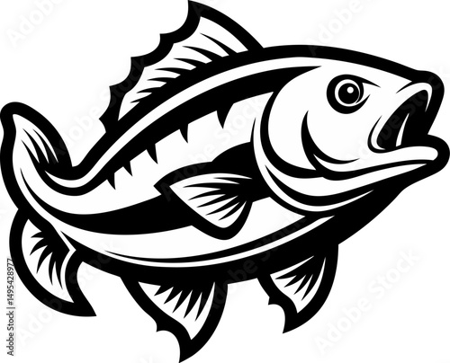 vector illustration of a fish