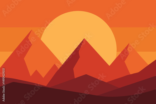 vector illustration of a mountain