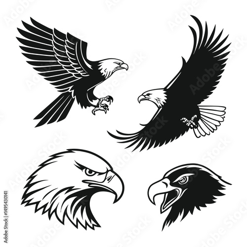 Egal black and white vector
