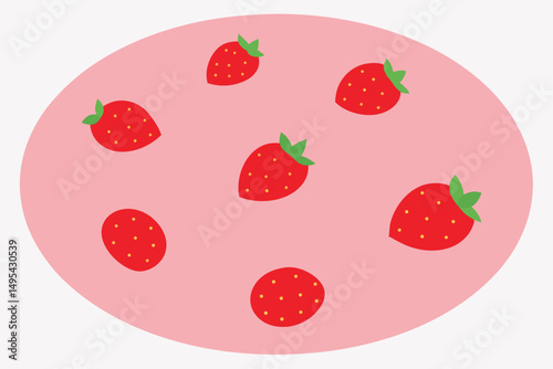 seamless pattern with strawberries