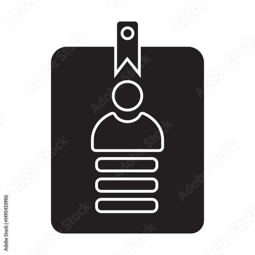Id card icon in flat style. Identity card vector illustration isolated on white background for Driver licence.  business card concept, student card and more