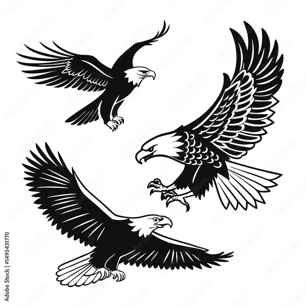 Obraz premium Egal black and white vector