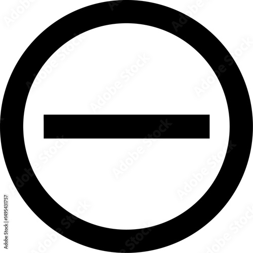 No entry icon vector
