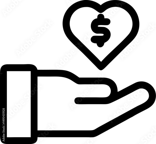 Donation icon vector