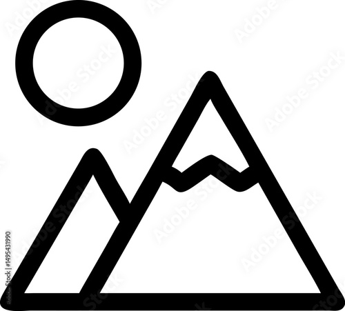 Mountain icon vector