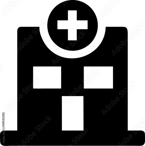 Hospital icon vector