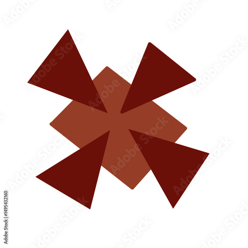 Square and triange shape vector illustration