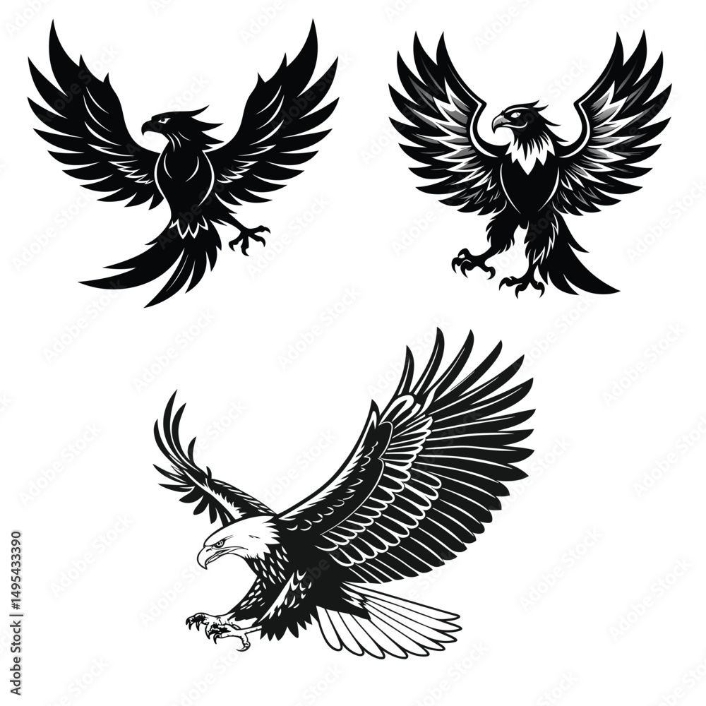 Obraz premium Egal black and white vector