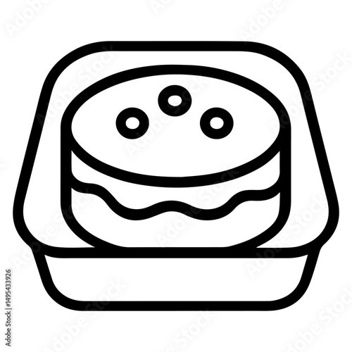 bento cake icon on white background vector
Vector Japanese food icon
